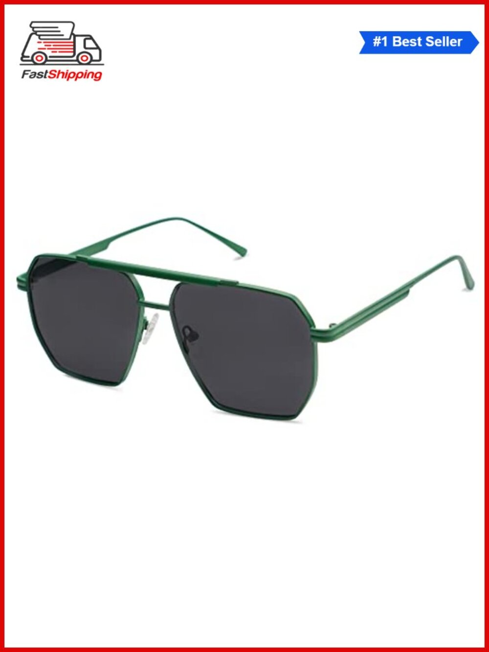 ✨ Retro Oversized Square TAC Polarized Sunglasses Stainless Steel Full Frame